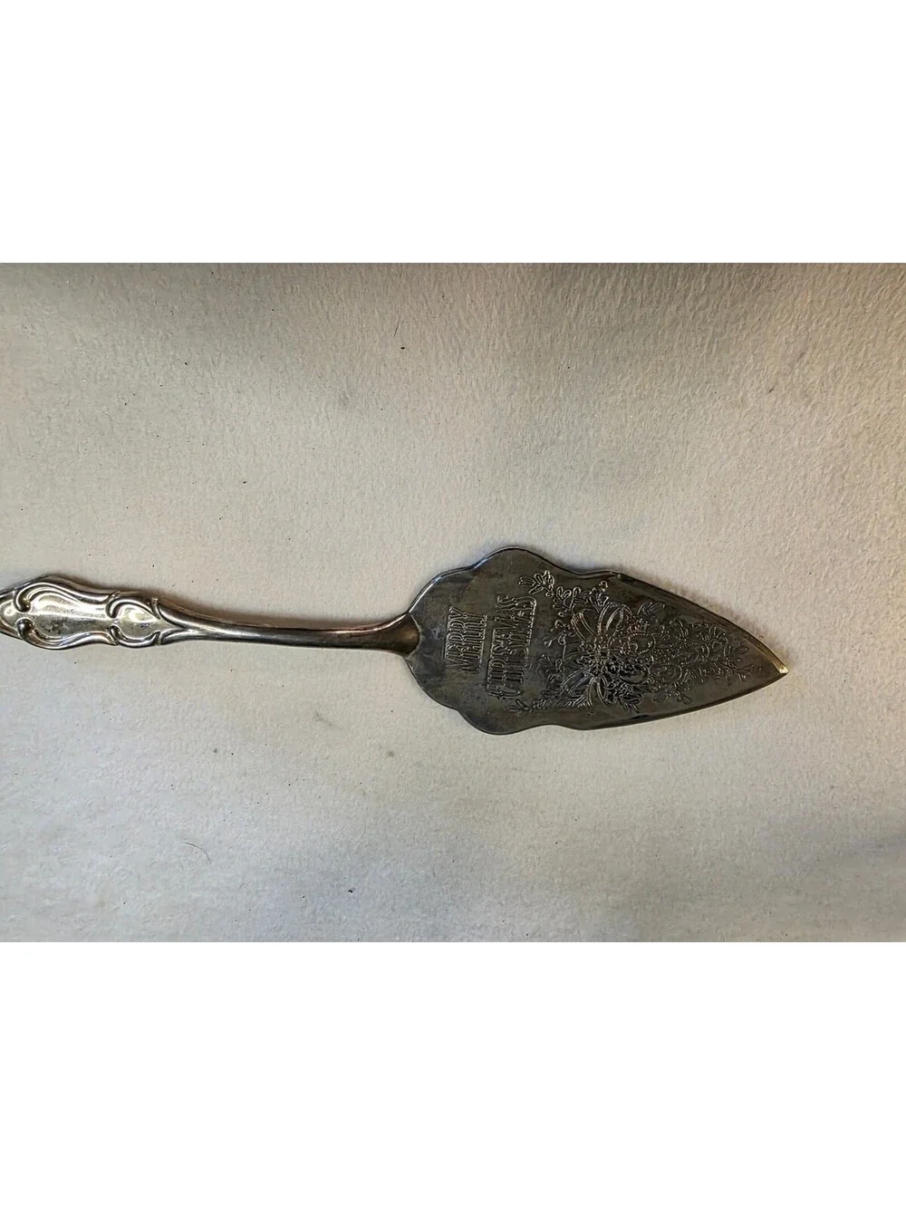Vintage 1992 International Silver Merry Christmas Silverplate Pie Cake Server